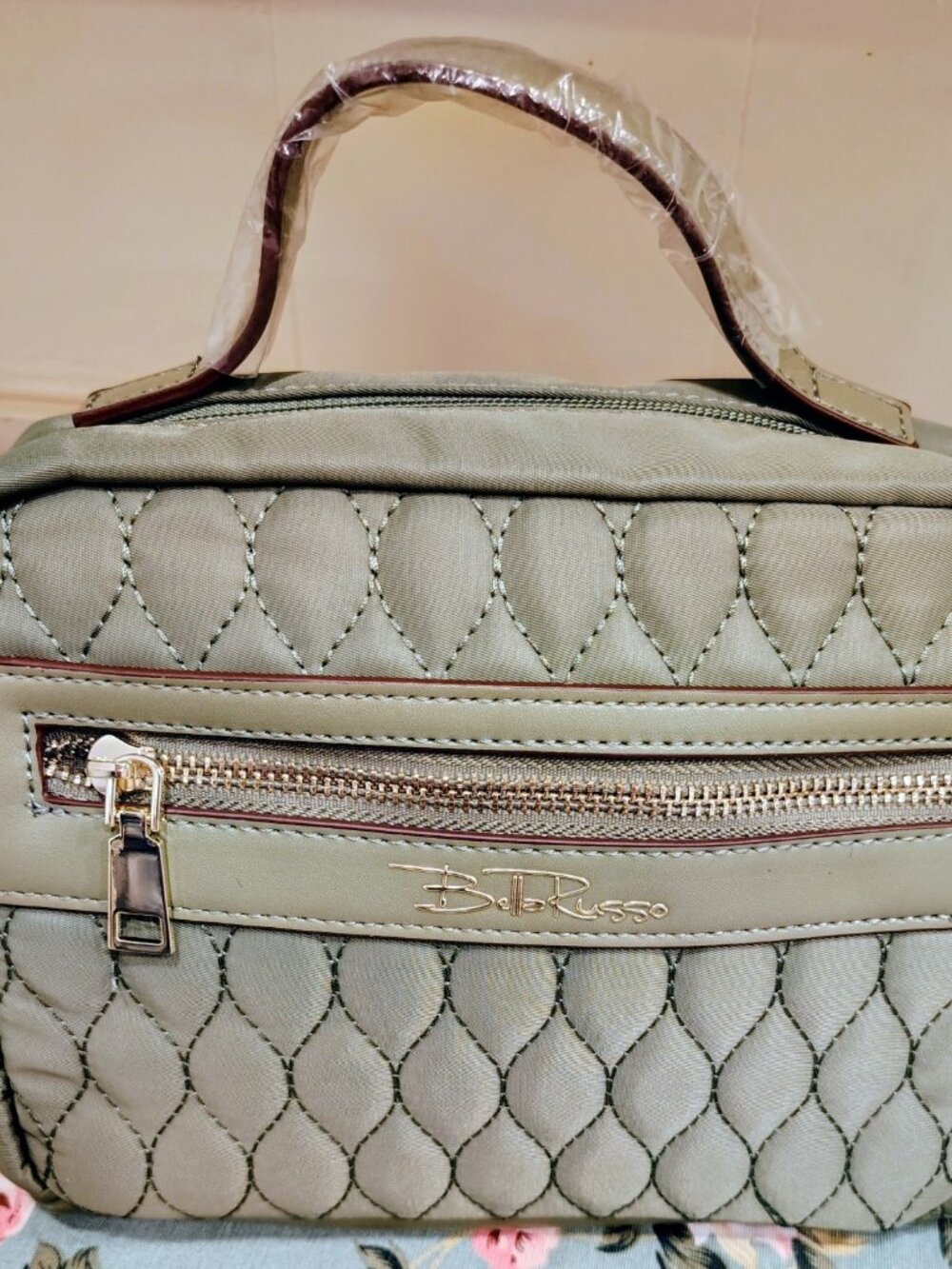 Bella Russo Sage Green Satchel Bag NWOT